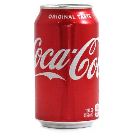 12oz Coca-Cola Can Refreshing Classic Soda Beverage