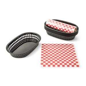30pc Food Baskets with Food Paper Liners Set - Lcr/Onx/White