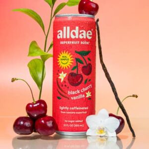 Black Cherry Vanilla Drink Soda Lightly Caffeinated Soda