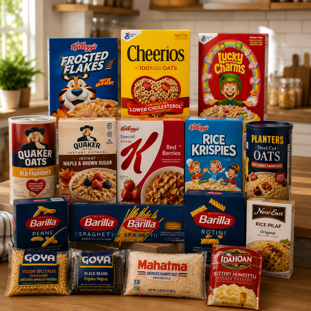 Cereals, grains, & pastas