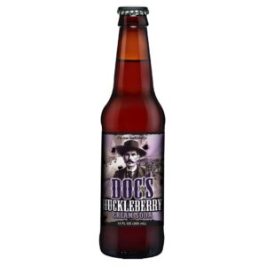 Doc's Huckleberry Cream Soda, 12oz, 12ct Glass Bottles