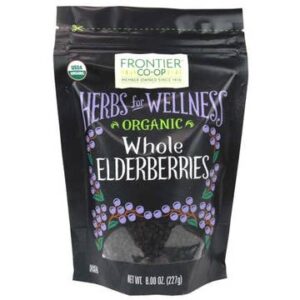 Elderberries, Whole, Certified Organic, Kosher, Non-Eto 8 oz
