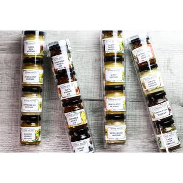 Gourmet Gift Tubes - 4 - 2 oz. Mini Jars