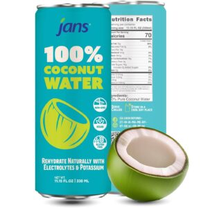 Jans 100% Coconut Water No Added Sugar, 11.15 Fl oz
