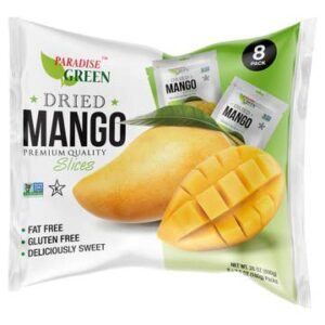 Paradise Green Premium Dried Mango Slices, 3.5 oz, 8 Ct