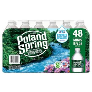 Poland Spring 100% Natural Spring Water, Deposit, 8 oz