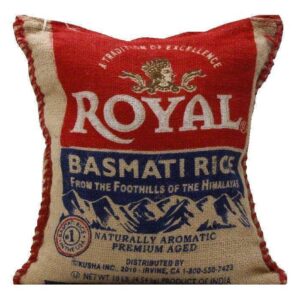 Royal Royal White Basmati Rice Burlap Bag, 10 lb