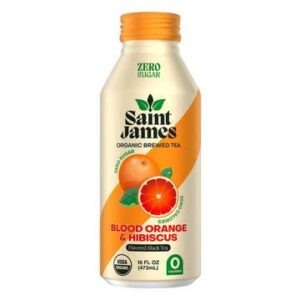 Saint James Organic Brewed Tea - Blood Orange & Hibiscus Green Tea