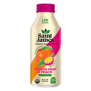 Saint James Organic Brewed Tea - Passion Fruit & Peach Green Tea