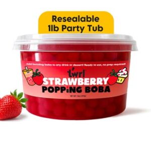Strawberry Popping Boba 1lb Party Tub