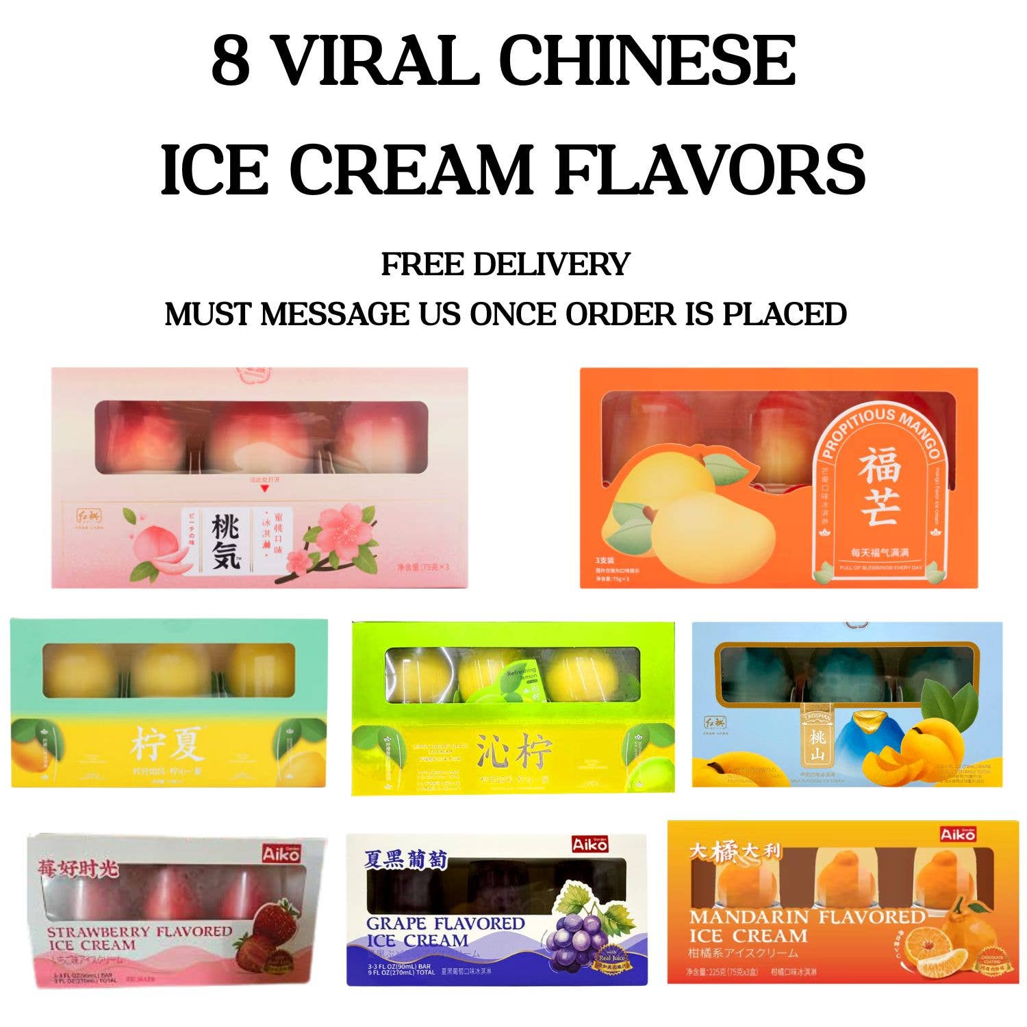 Viral Hong Qi & Aiko Garden Chinese Ice Cream - 8/3PK Case